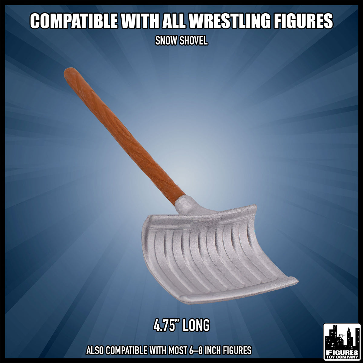 Snow Shovel for wrestling figures — dimension guide.