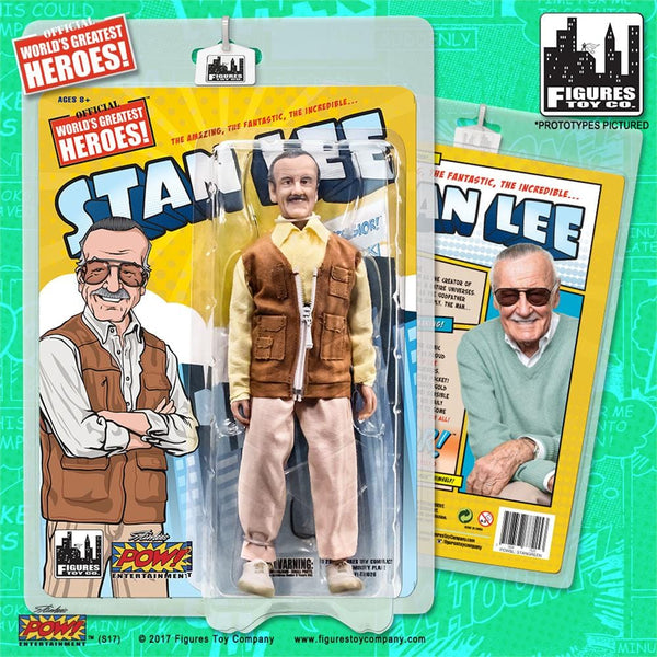 Stan Lee Retro 8 Inch Action Figure: Brown Vest Version - Figures Toy ...