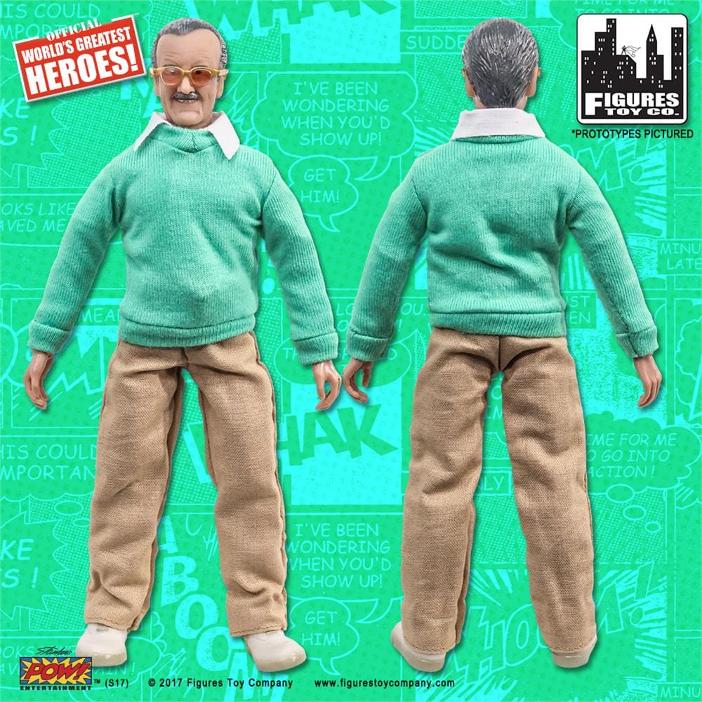 Stan Lee Retro 8 Inch Action Figure Two-Pack [Autographed With COA]