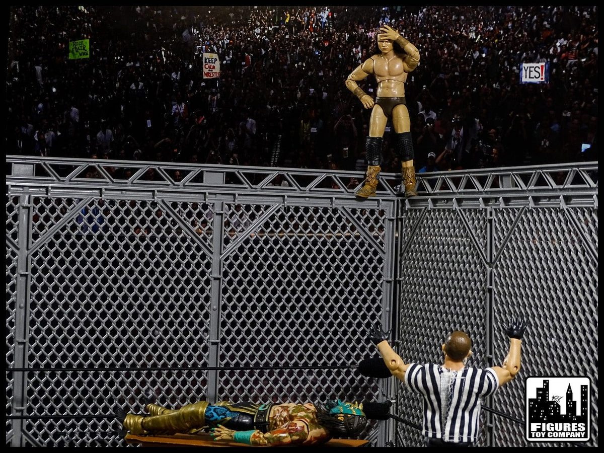 Steel Cage Playset for Figures Toy Company Wrestling Ring