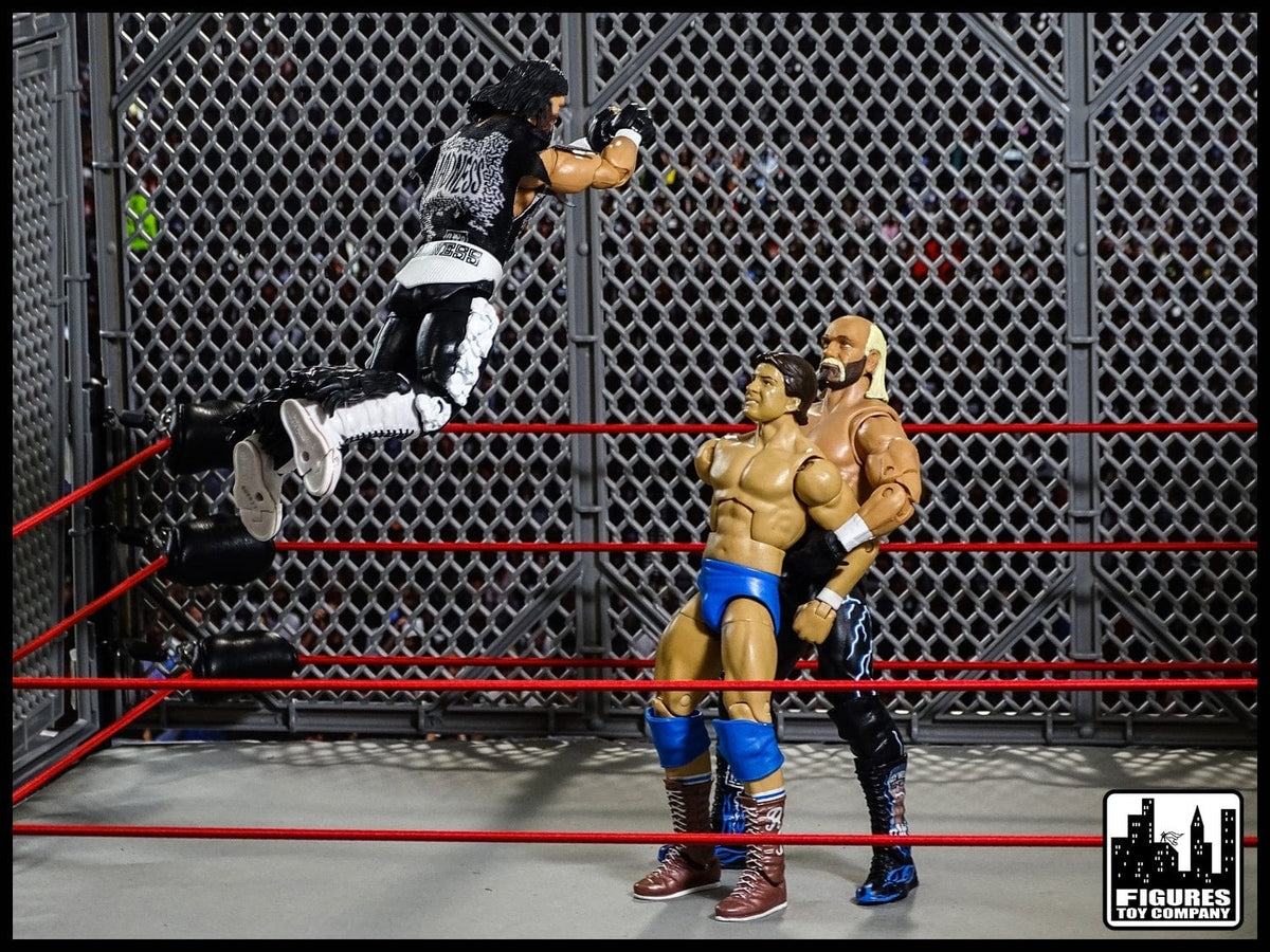 Steel Cage Playset for Figures Toy Company Wrestling Ring