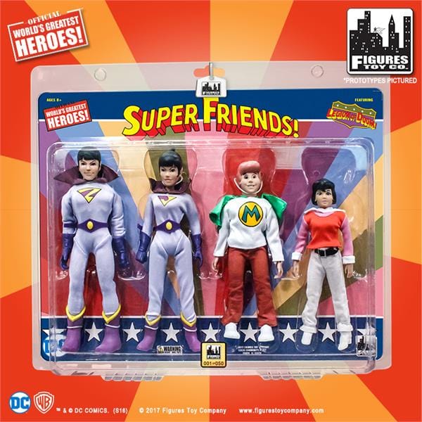 Super Friends 8 Inch Retro Action Figures Four-Pack Series: Jan, Zayna, Wendy & Marvin