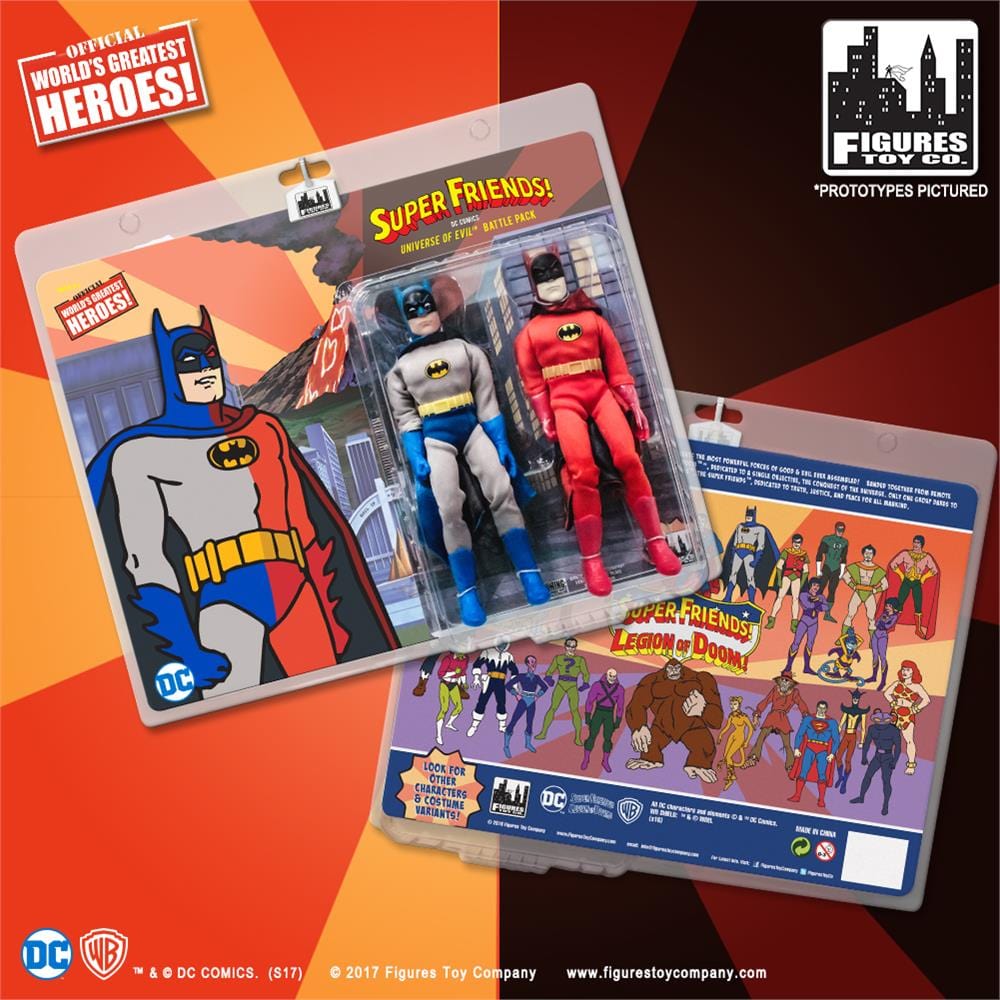 Super Friends 8 Inch Retro Action Figures Universe of Evil Two-Pack: Batman