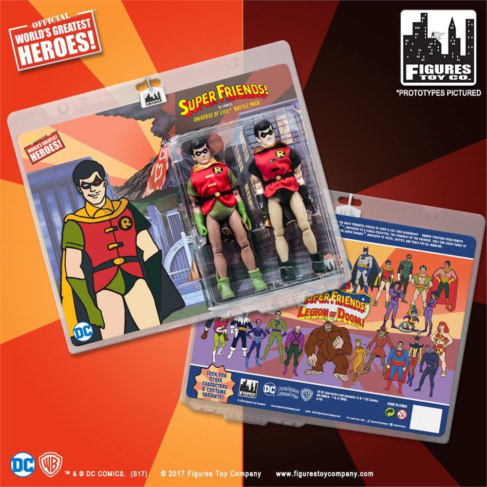 Super Friends 8 Inch Retro Action Figures Universe of Evil Two-Pack: Robin