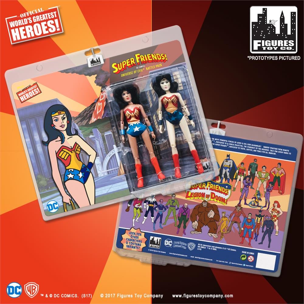 Super Friends 8 Inch Retro Action Figures Universe of Evil Two-Pack: Wonder Woman