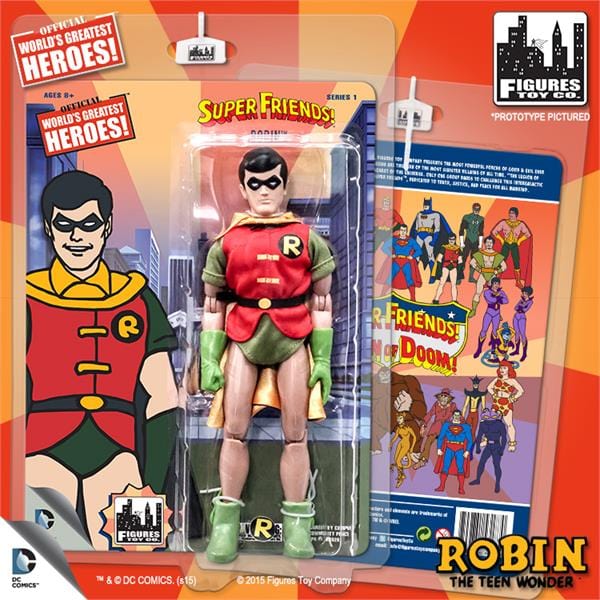 Super Friends Retro 8 Inch Action Figures Series One: Set of all 4