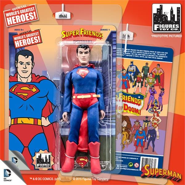 Super Friends Retro 8 Inch Action Figures Series One: Set of all 4