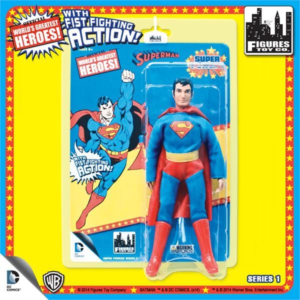 Super Powers 8 Inch Action Figures With Fist Fighting Action Series 1: Superman