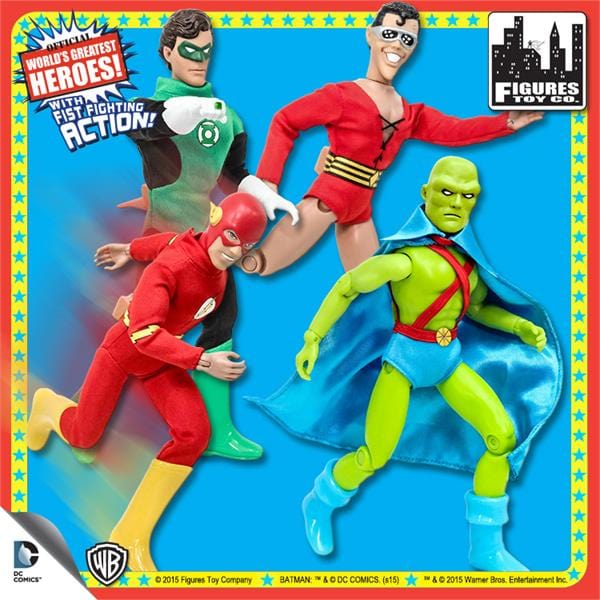 Super Powers 8 Inch Action Figures With Fist Fighting Action Series 3: Set of all 4 Figures