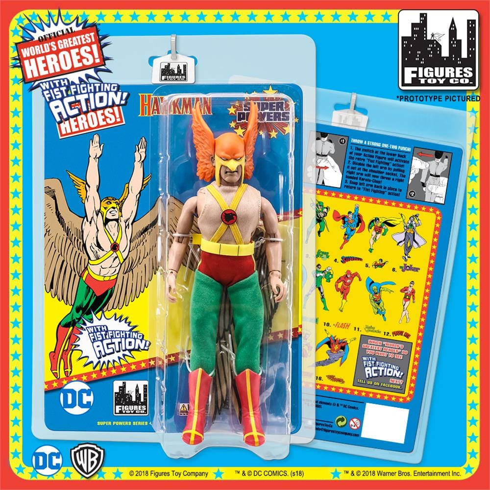 Super Powers 8 Inch Action Figures With Fist Fighting Action Series: Hawkman