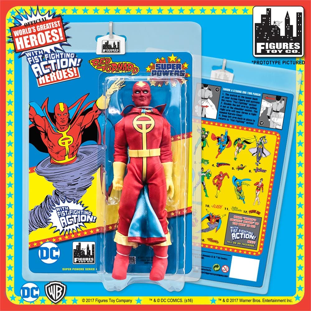 Super Powers 8 Inch Action Figures With Fist Fighting Action Series: Red Tornado