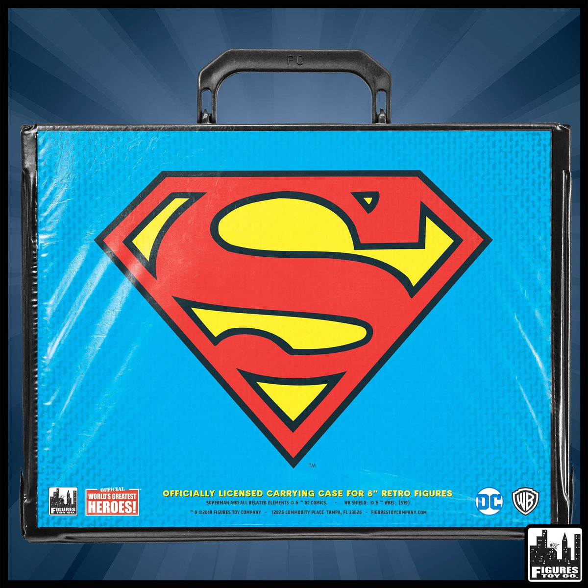 Superman Blue Logo Action Figure Carrying Case