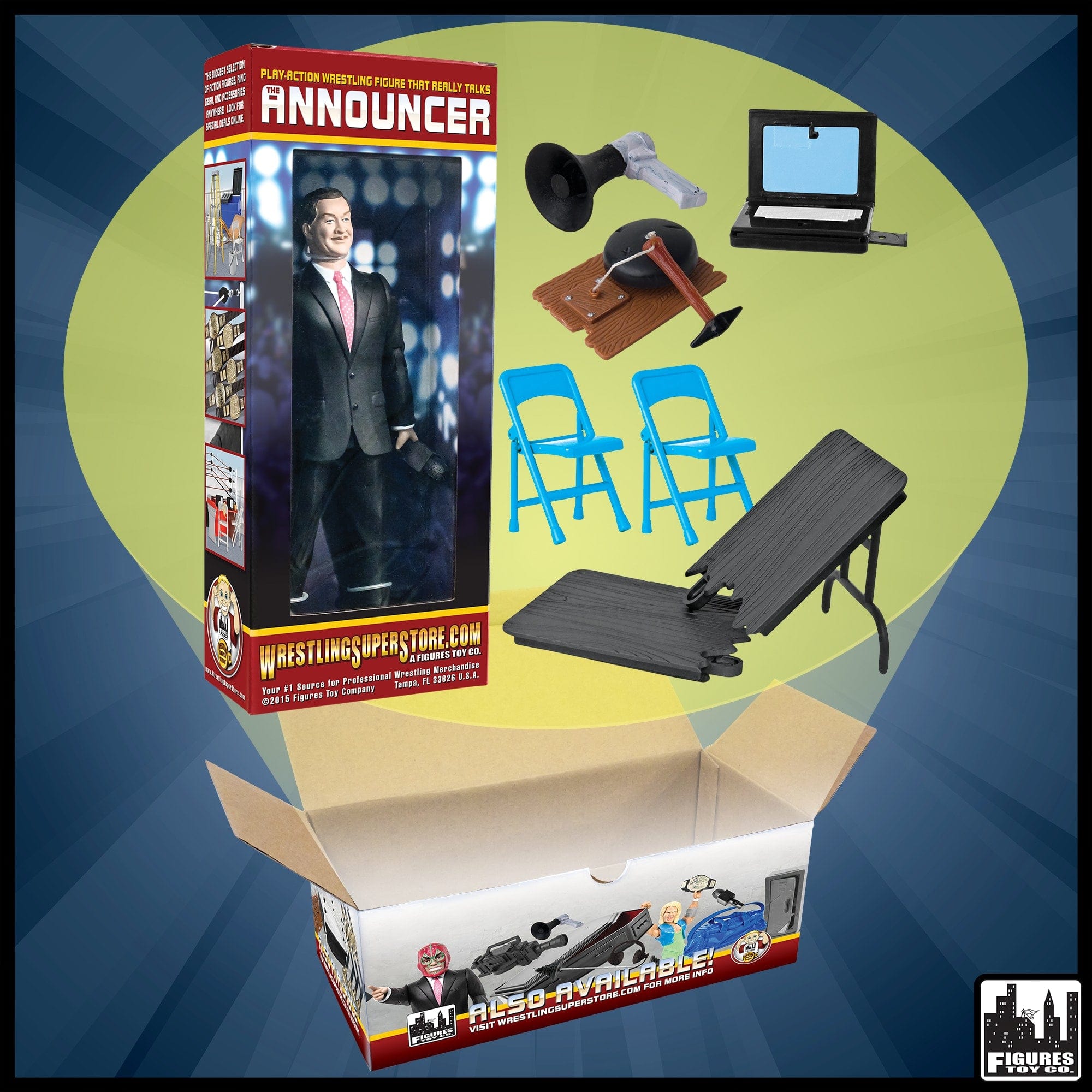 Talking Announcer Special Deal 5 For WWE Wrestling Action Figures
