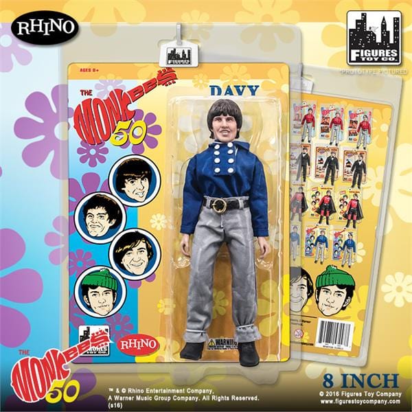 The Monkees 8 Inch Action Figures: Blue Band Outfit: Davy Jones