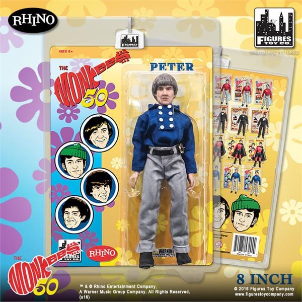 The Monkees 8 Inch Action Figures: Blue Band Outfit: Peter Tork
