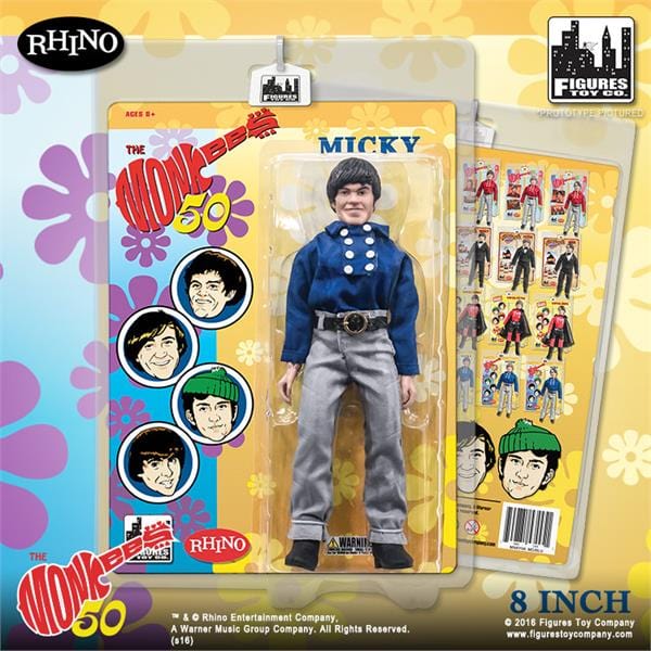 The Monkees 8 Inch Action Figures Series One Blue Band Outfit: Micky Dolenz