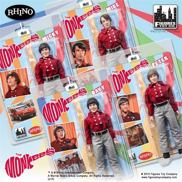 The Monkees 8 Inch Action Figures Series One Red Band Outfit: Set of all 4