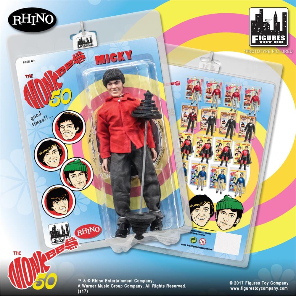 The Monkees 8 Inch Retro Action Figure Variants: Weight Lifting Micky Dolenz