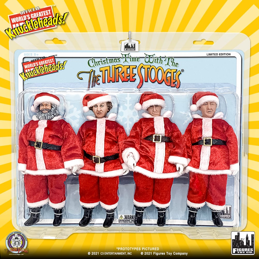 The Three Stooges 8 Inch Action Figures: Christmas Time With The Three Stooges Holiday Four-Pack