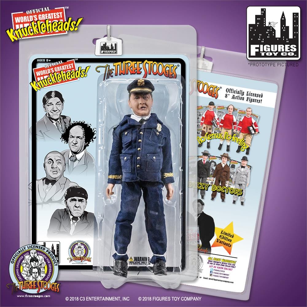 The Three Stooges 8 Inch Action Figures: Dizzy Detectives Curly