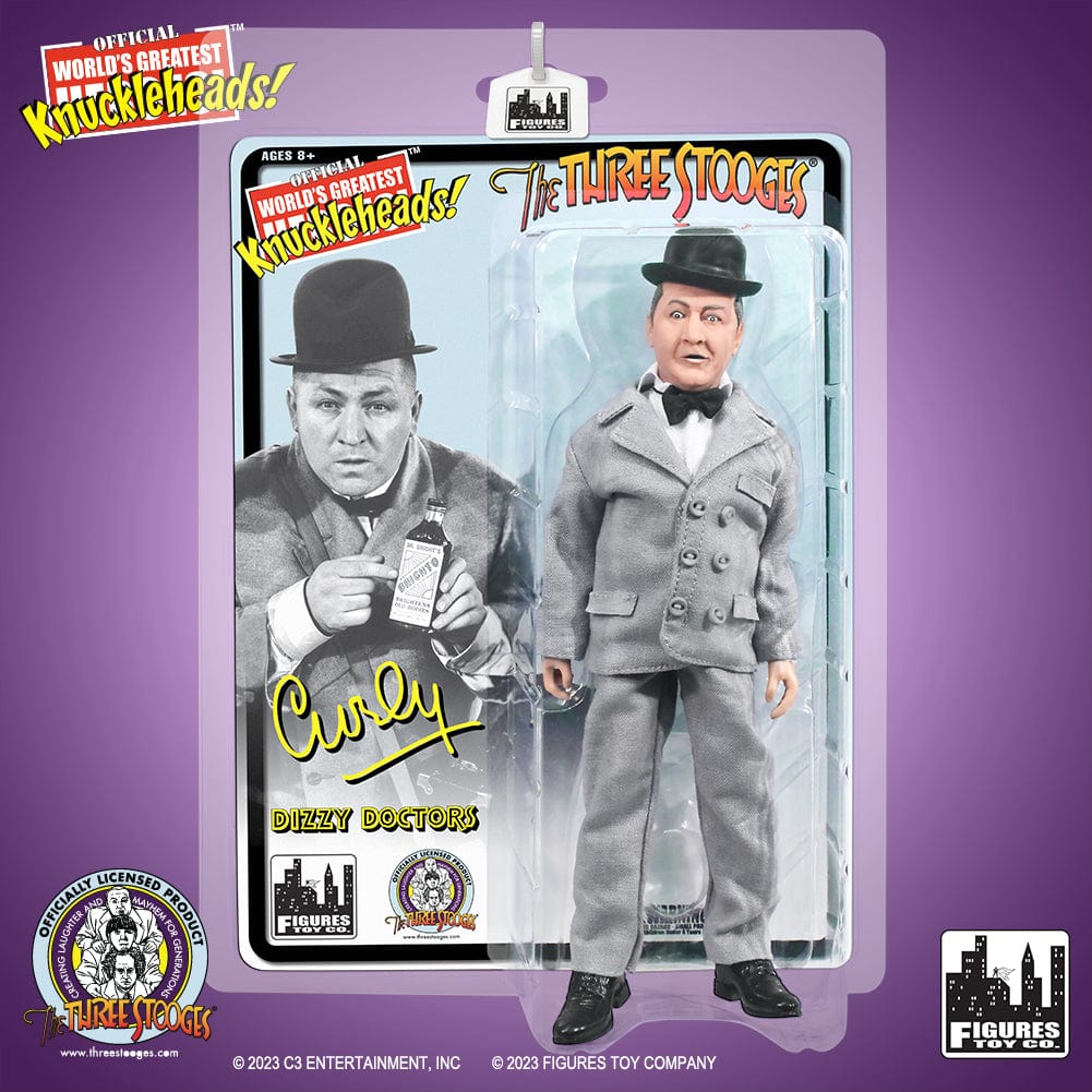 The Three Stooges 8 Inch Action Figures: Dizzy Doctors Curly