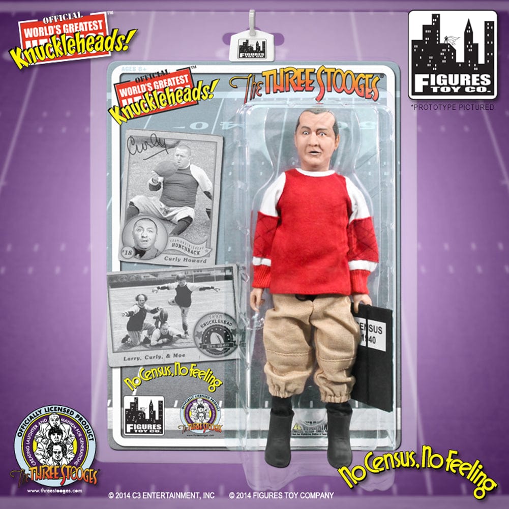 The Three Stooges 8 Inch Action Figures: No Census, No Feeling Curly