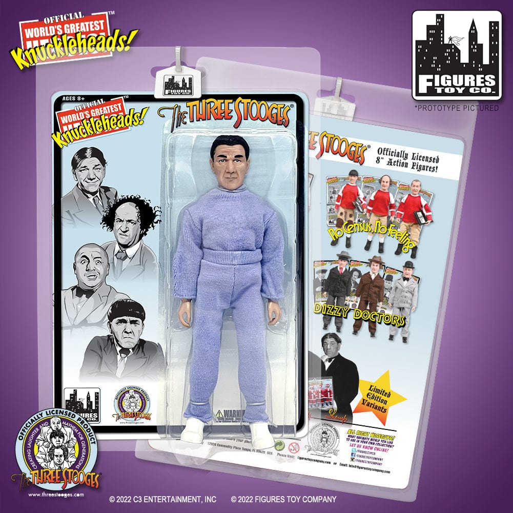 The Three Stooges 8 Inch Action Figures Series: Blue Sweatsuit Shemp
