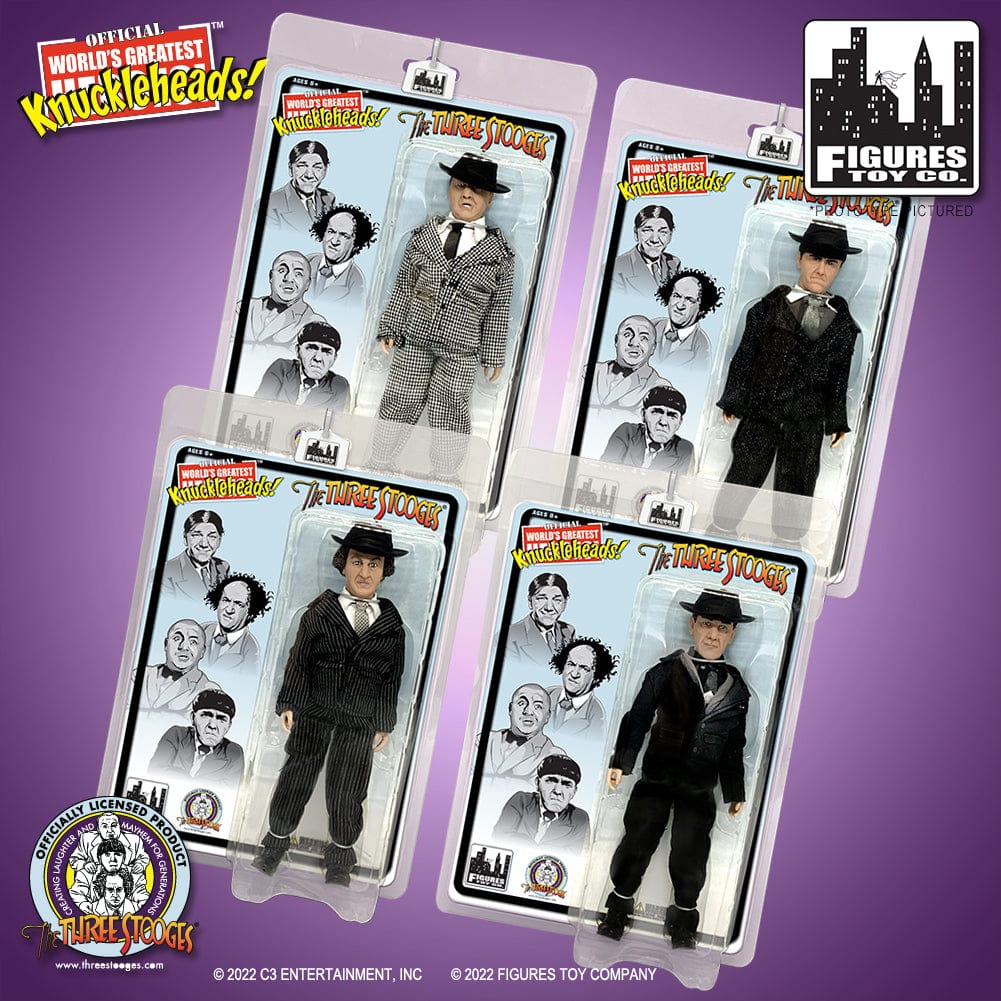 The Three Stooges 8 Inch Action Figures Series: Gangster Series Set of all 4