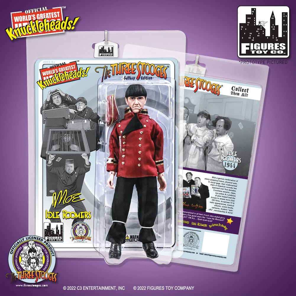 The Three Stooges 8 Inch Action Figures Series: Idle Roomers [Bellhop Edition] Moe