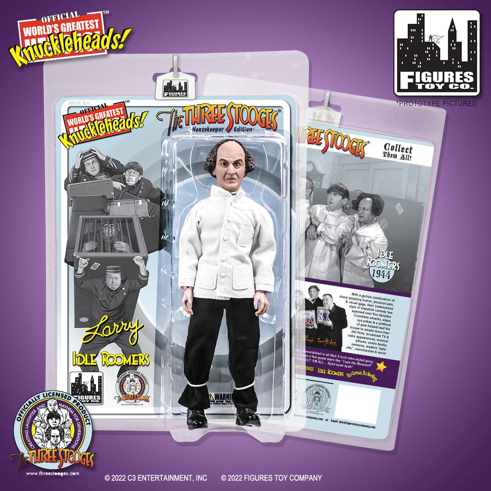 The Three Stooges 8 Inch Action Figures Series: Idle Roomers [House Keeper Edition] Larry