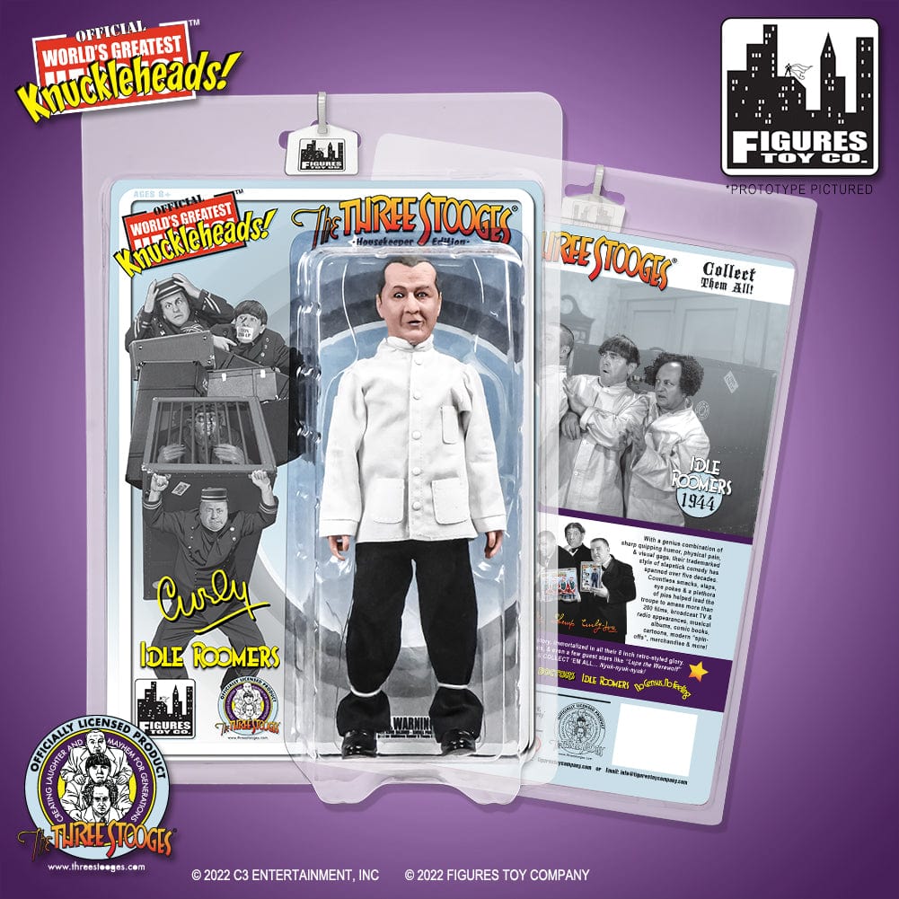 The Three Stooges 8 Inch Action Figures Series: Idle Roomers [House Keeper Edition] Set of all 3