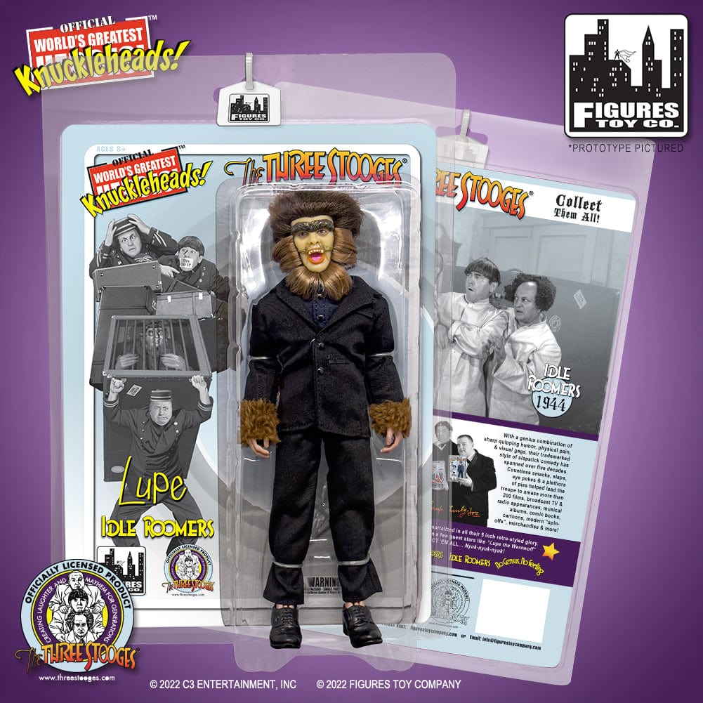 The Three Stooges 8 Inch Action Figures Series: Idle Roomers Lupe The Wolf Man