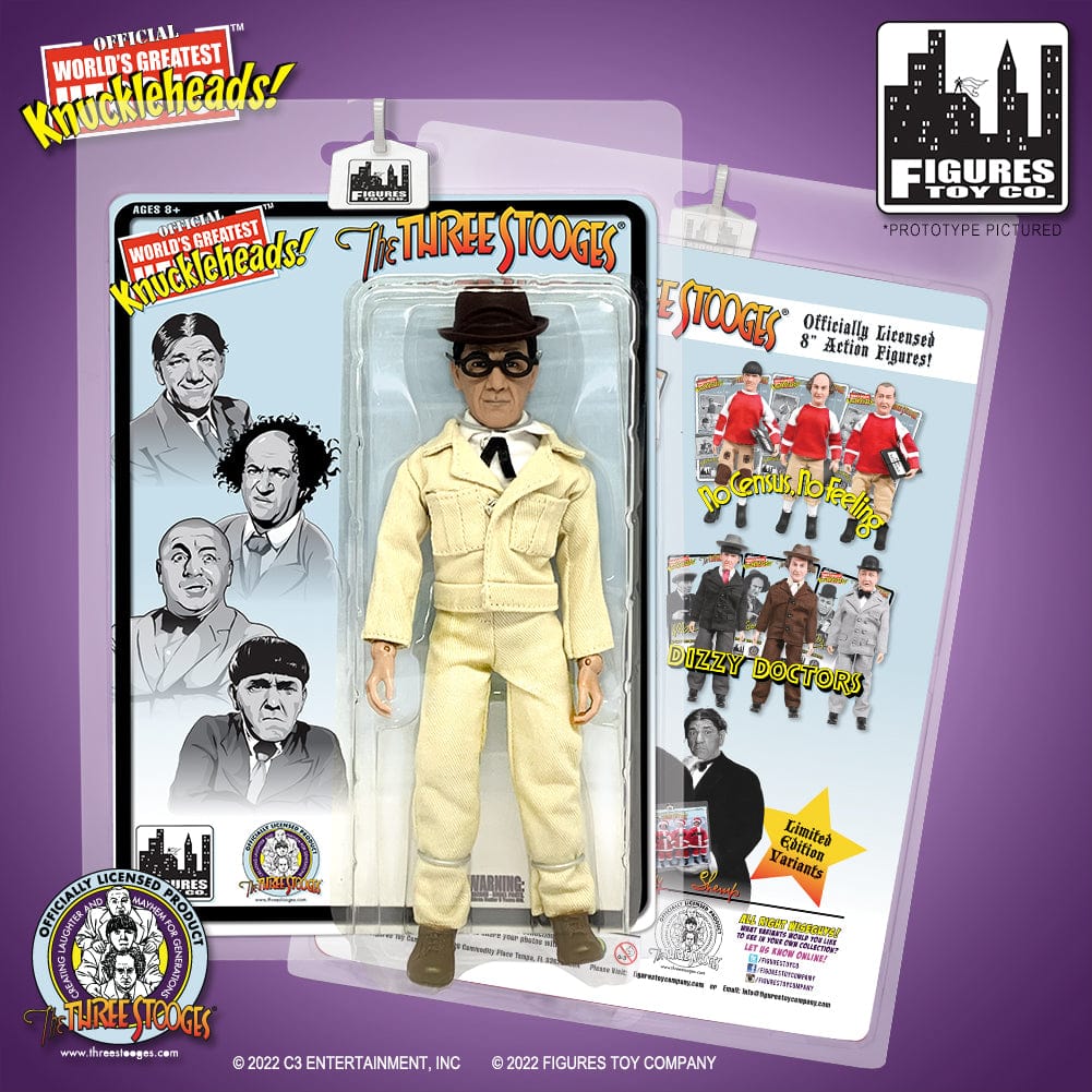 The Three Stooges 8 Inch Action Figures Series: Tan Suit Shemp