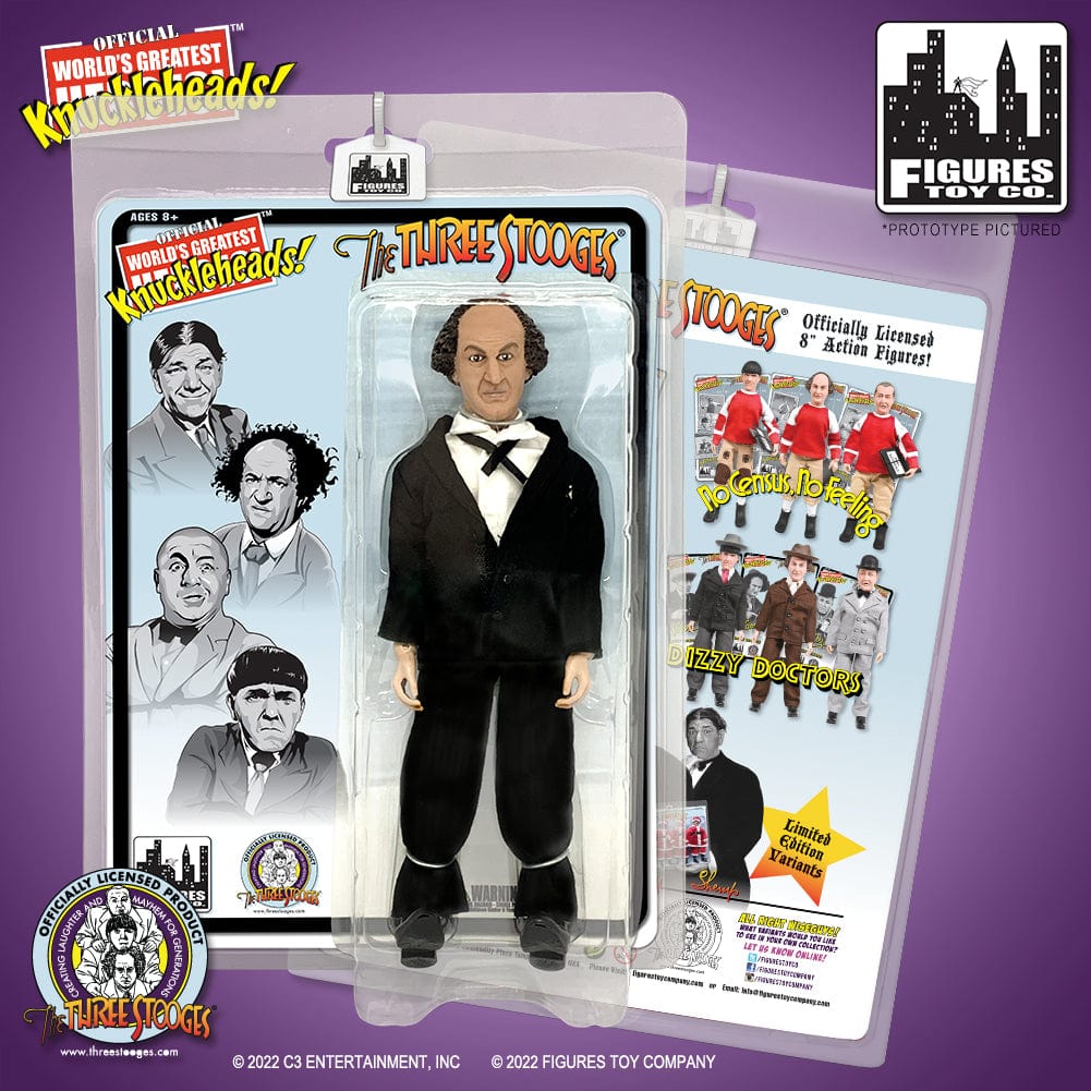 The Three Stooges 8 Inch Action Figures Series: Tuxedo Series Set of all 4