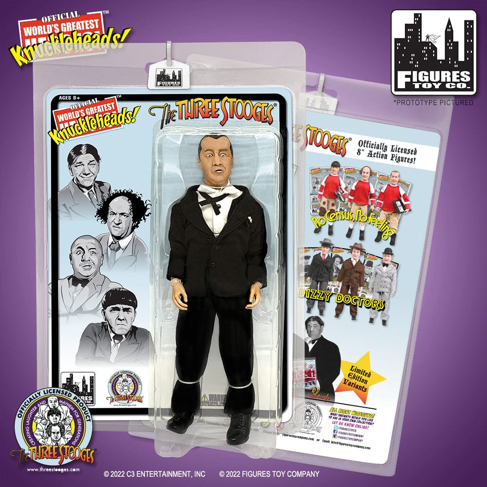 The Three Stooges 8 Inch Action Figures Series: Tuxedo Series Set of all 4