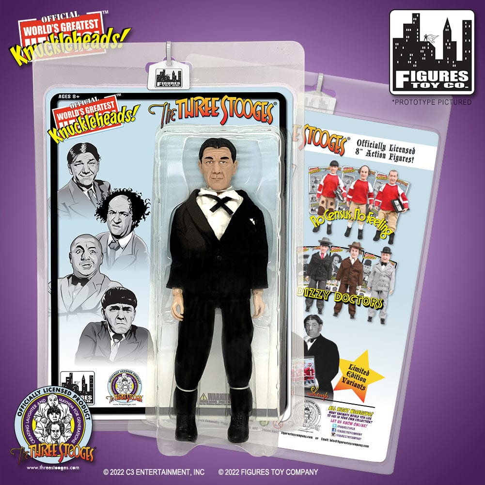 The Three Stooges 8 Inch Action Figures Series: Tuxedo Series Set of all 4