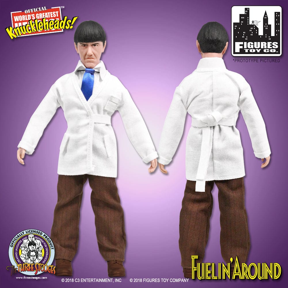 The Three Stooges 8 Inch Action Figures: Set of all 3 Fuelin&#39; Around Figures