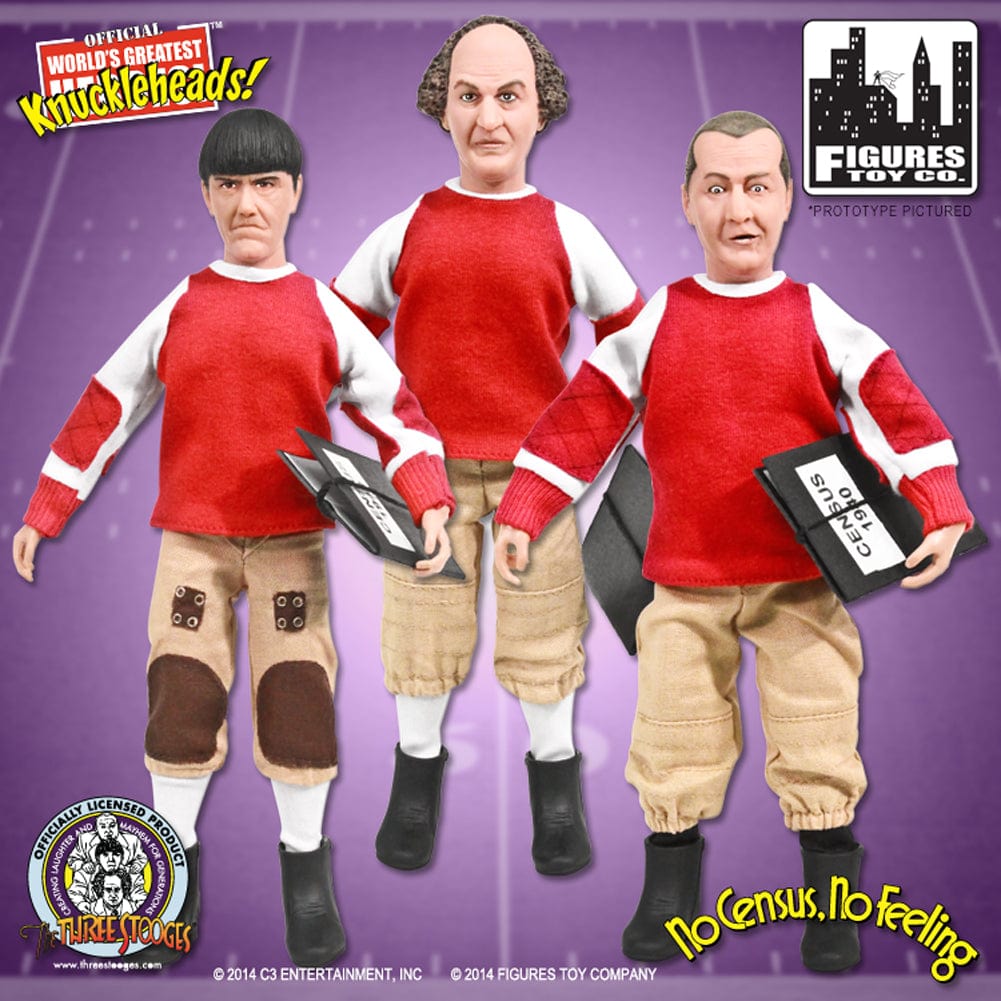 The Three Stooges 8 Inch Action Figures: Set of all 3 No Census, No Feeling Figures