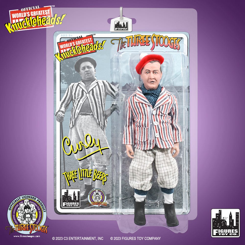 The Three Stooges 8 Inch Action Figures: Three Little Beers Curly