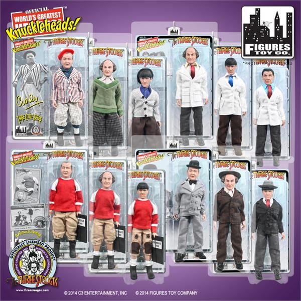 Three Stooges 8 Inch Action Figures: Loose In Factory Bag