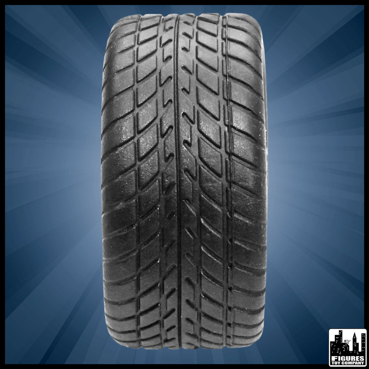 Tire for wrestling figures — tread view.