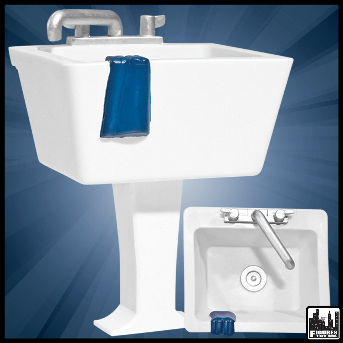 Toilet And Sink for WWE Wrestling Action Figures