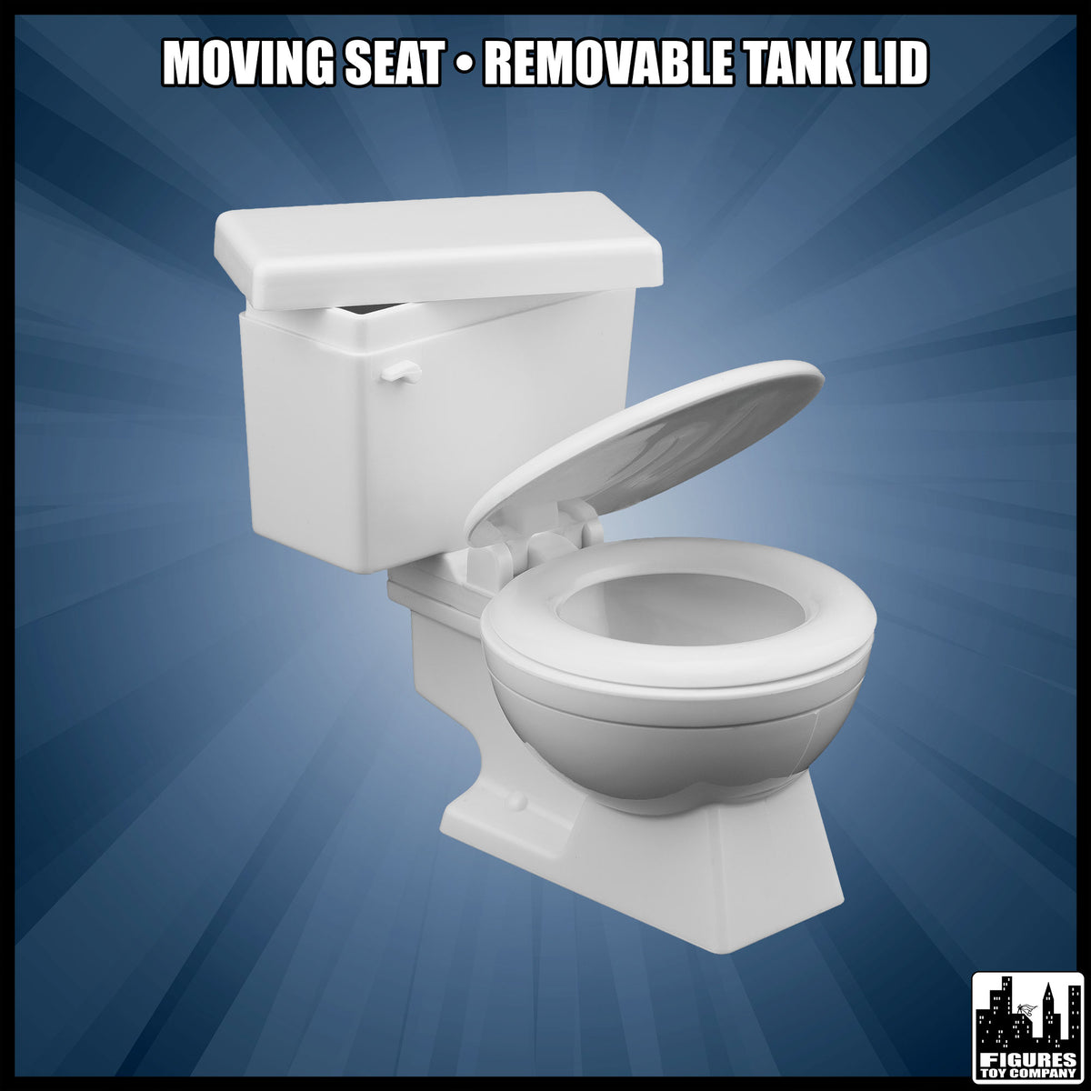 Toilet for wrestling figures — features.
