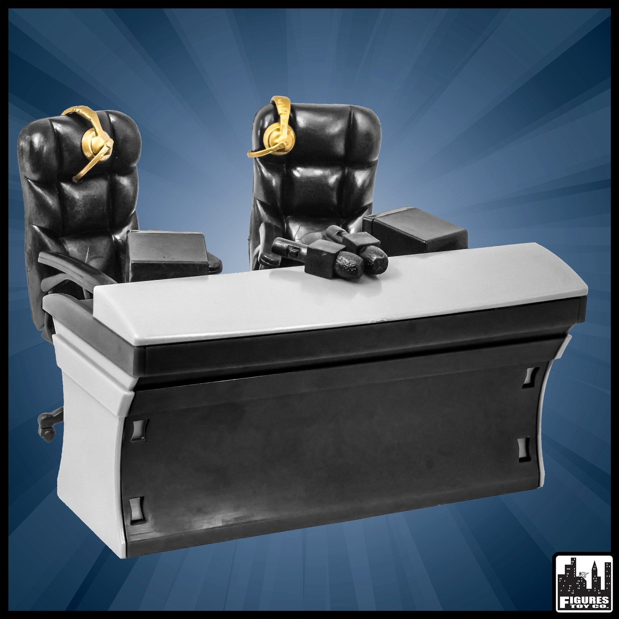 ULTIMATE Black Commentator Table Playset for WWE Wrestling Action Figures