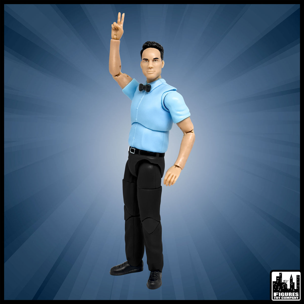 Ultimate classic referee action figure — alternate pose.