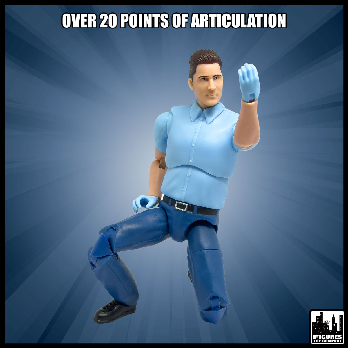 Ultimate EMT Ambulance Driver With Deluxe Articulation for wrestling figures — display scene.