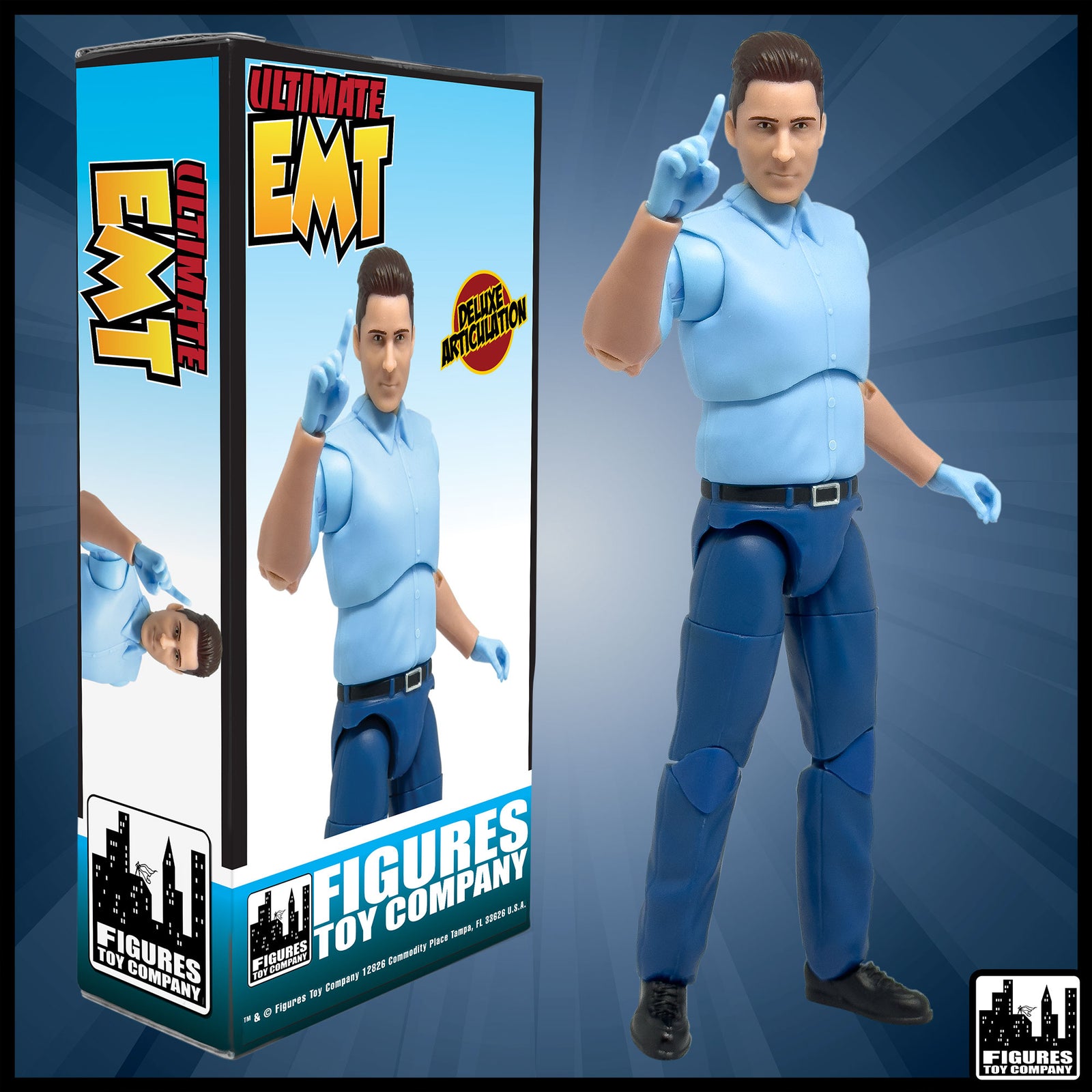 Ultimate EMT Ambulance Driver With Deluxe Articulation for wrestling figures — product view.
