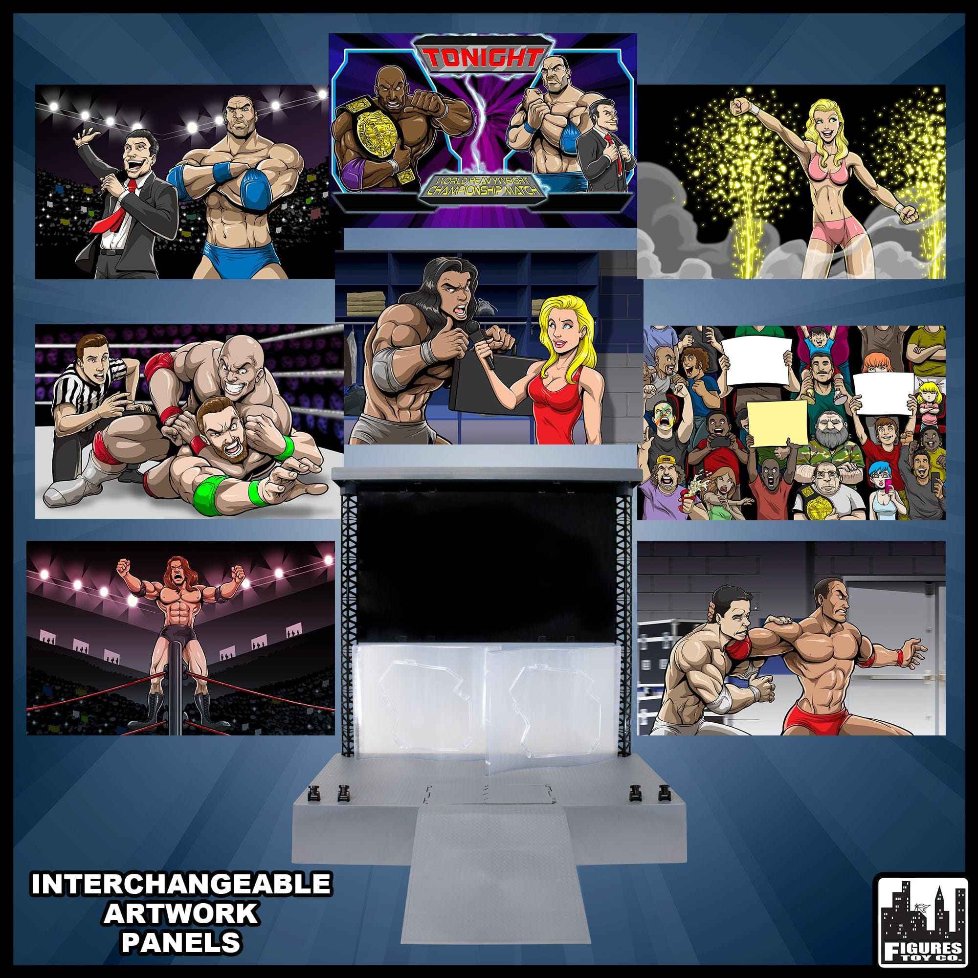 Wwe Ramp Stage Ultimate Entrance Stage for WWE & AEW Wrestling Action Figures ...