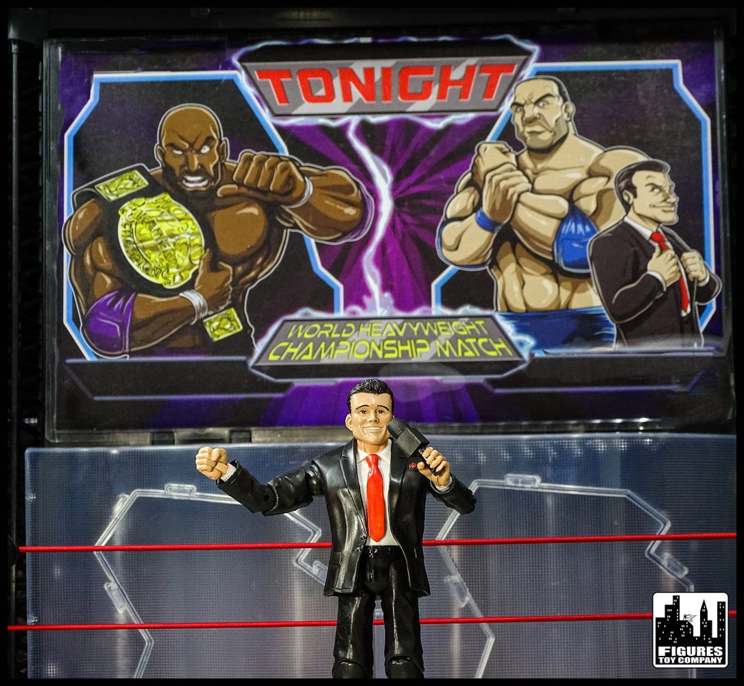 Figures Toy Company Premium Metal Real Scale Wrestling Ring for