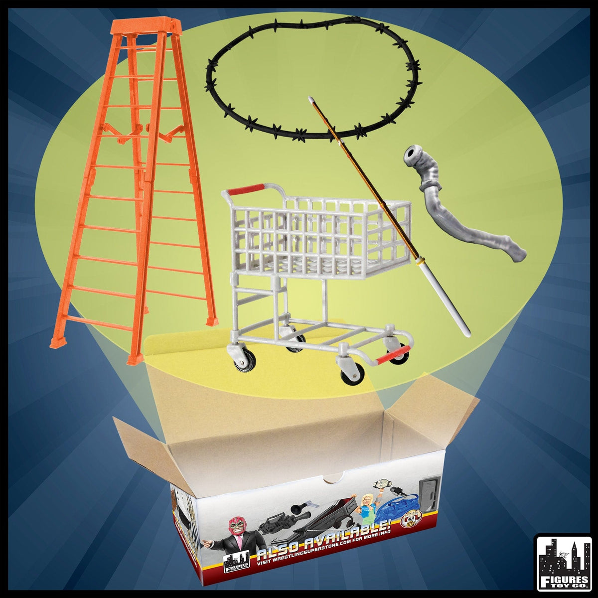 ULTIMATE Five Piece Shopping Cart Deal Playset for WWE Wrestling Action Figures
